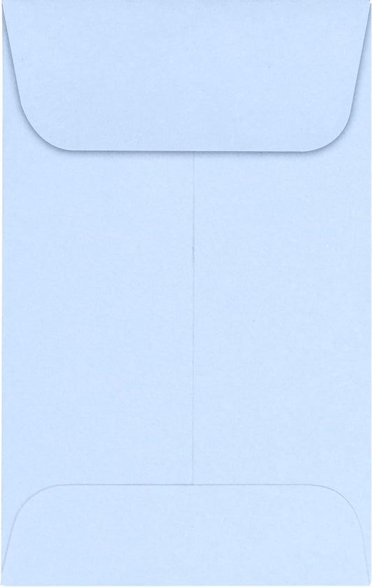 LUXPaper #1 Coin Envelopes | 2 1/4" x 3 1/2" | Baby Blue | 80lb. Text | 50 Qty