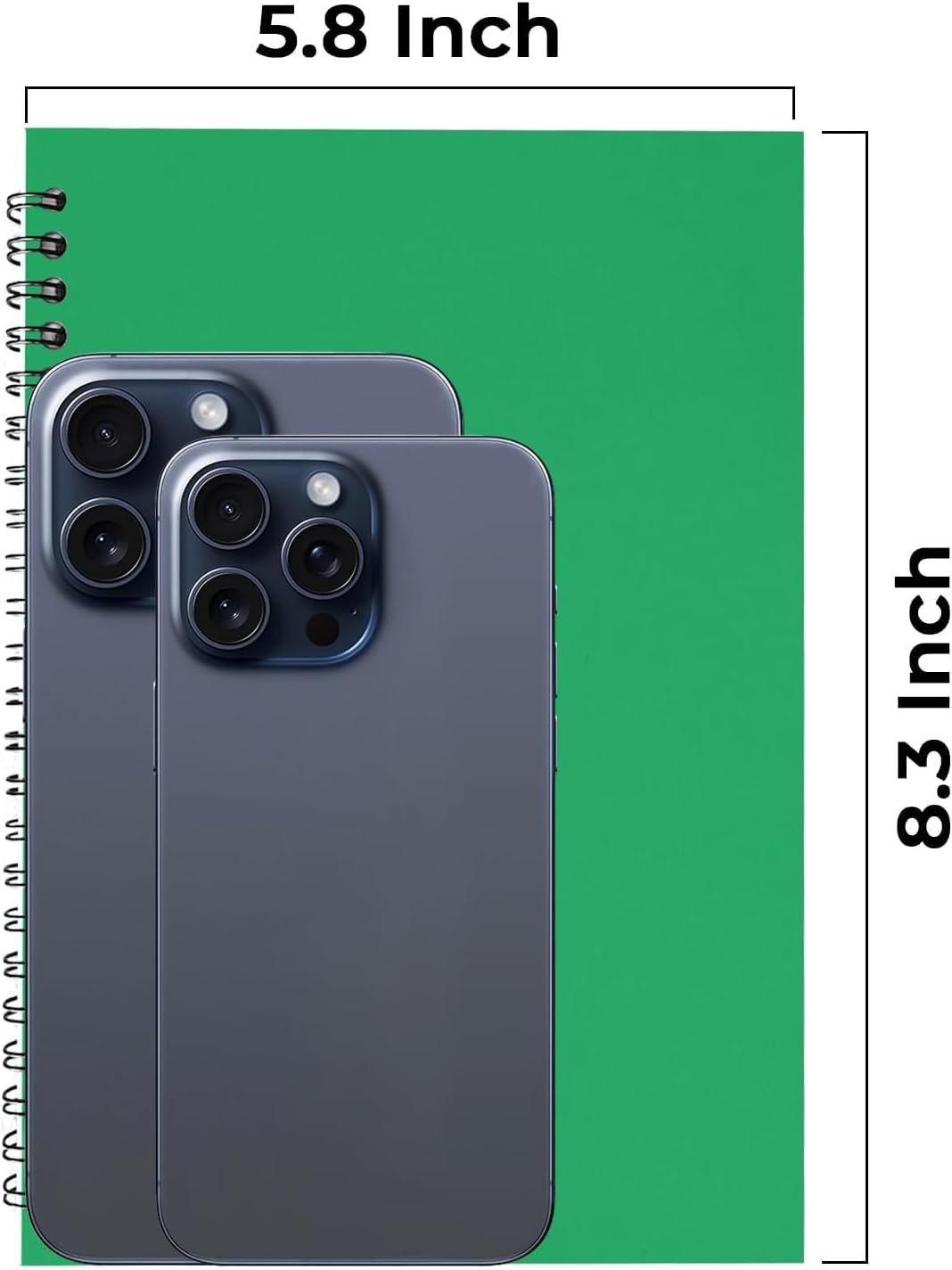 Blank Spiral Notebook, 48 Pack, 5.8 x 8.3, 120 Pages (60 Sheets), 100 GSM Unlined Drawing Notebooks, Assorted A5 Journals, No-Bleed, Sketching, Note Taking, Blank Journals for Office & School