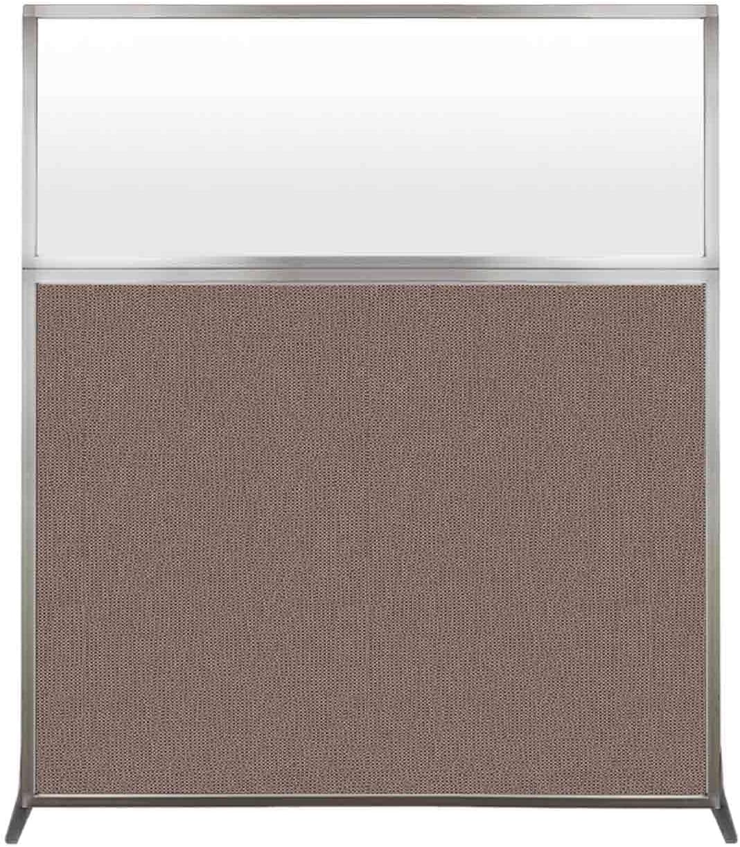 Versare Hush Screen Portable Room Divider | Workstation Wall Divider | Freestanding Privacy Hush Panels | Frosted Windows | Fabric Office Divider Screen | Great for Room Separation