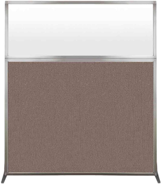 Versare Hush Screen Portable Room Divider | Workstation Wall Divider | Freestanding Privacy Hush Panels | Frosted Windows | Fabric Office Divider Screen | Great for Room Separation