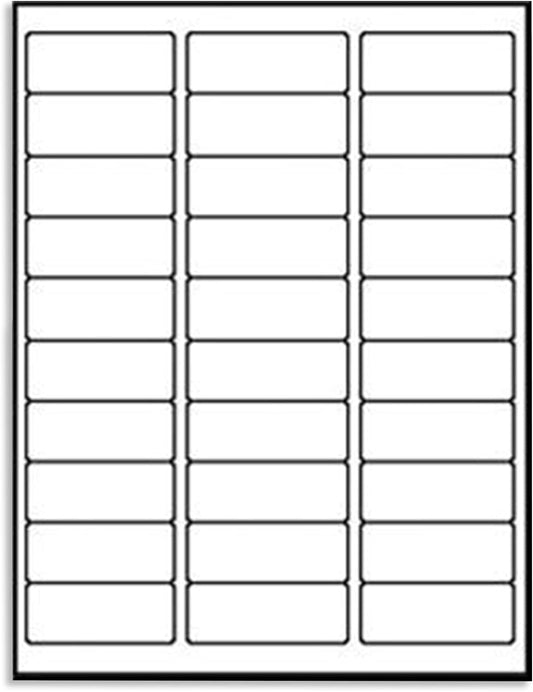 9527 Product 30 up 1 x 2-5/8 Sticker Labels Shipping Address Labels SKU Labels for Laser/Ink Jet Printer,100 Sheets,Total 3000 Labels