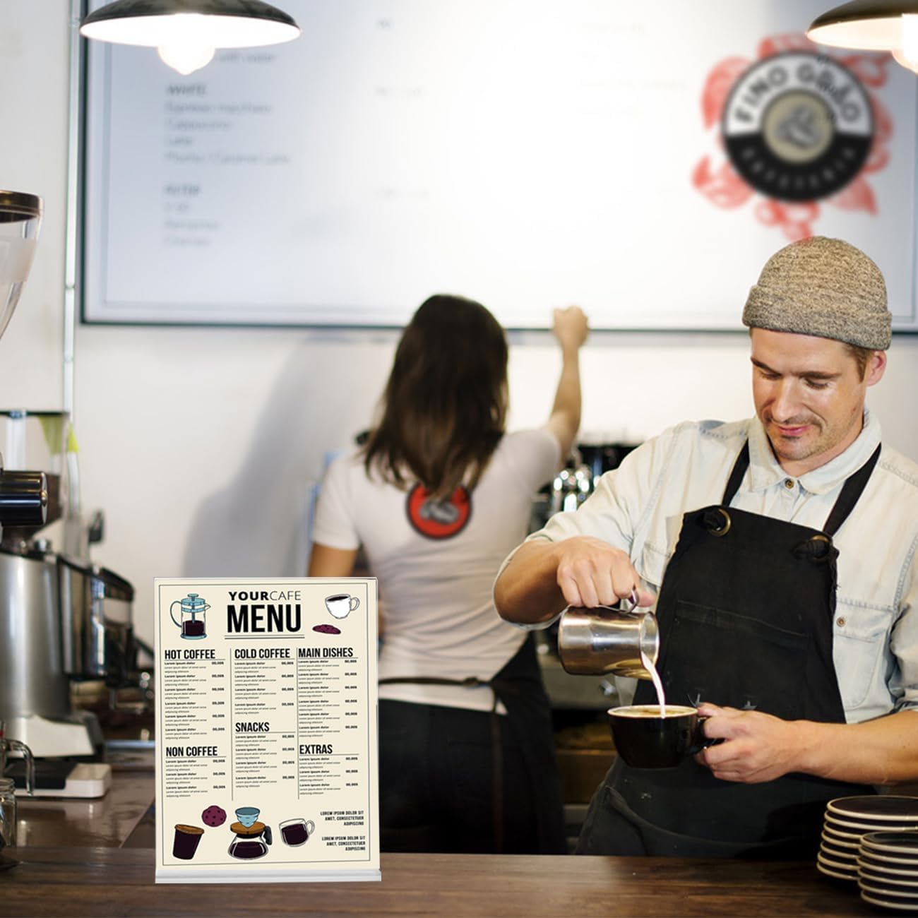 18 Pack Acrylic Sign Holder 8.5 X 11, Vertical T Shape acrylic sign holder for Office Store Restaurants Wedding Party Decoration