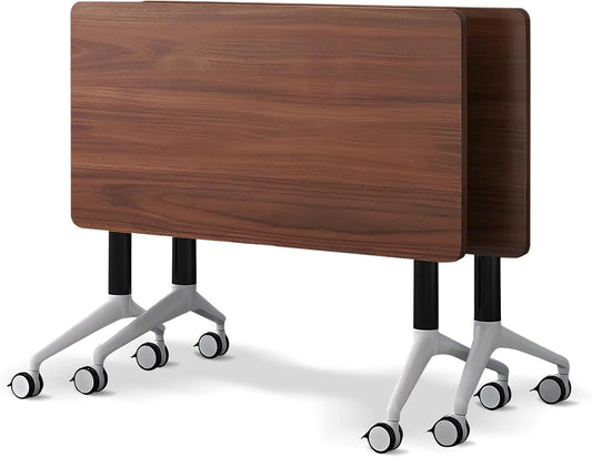 Conference Room Table with Flip-Top Design for Dynamic Meetings, Business Table Computer Desk with Heavy-Duty Frame,Foldable Seminar Meeting Tables for Home Office (2, A, 70.8IN)