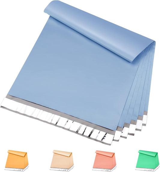 Metronic Poly Mailers 14.5x19 200pcs, Large Shipping Bags for Clothing, Durable Shipping Envelopes, Mailing Bags for Small Business, Waterproof and Tear-Proof Poly Bags Blue