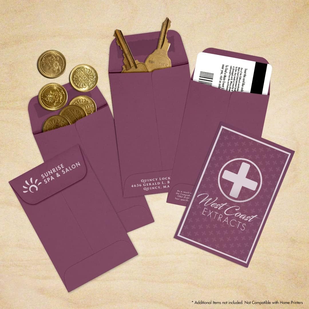 LUXPaper #1 Coin Envelopes | 2 1/4" x 3 1/2" | Vintage Plum | 80lb. Text | 1,000 Qty
