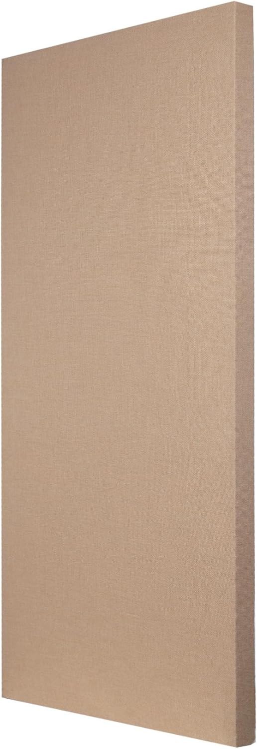 ATS Acoustics Sound Absorbing Acoustic Panel Fire Rated Professional Studio Quality 24" x 48" x 2" (Tan)