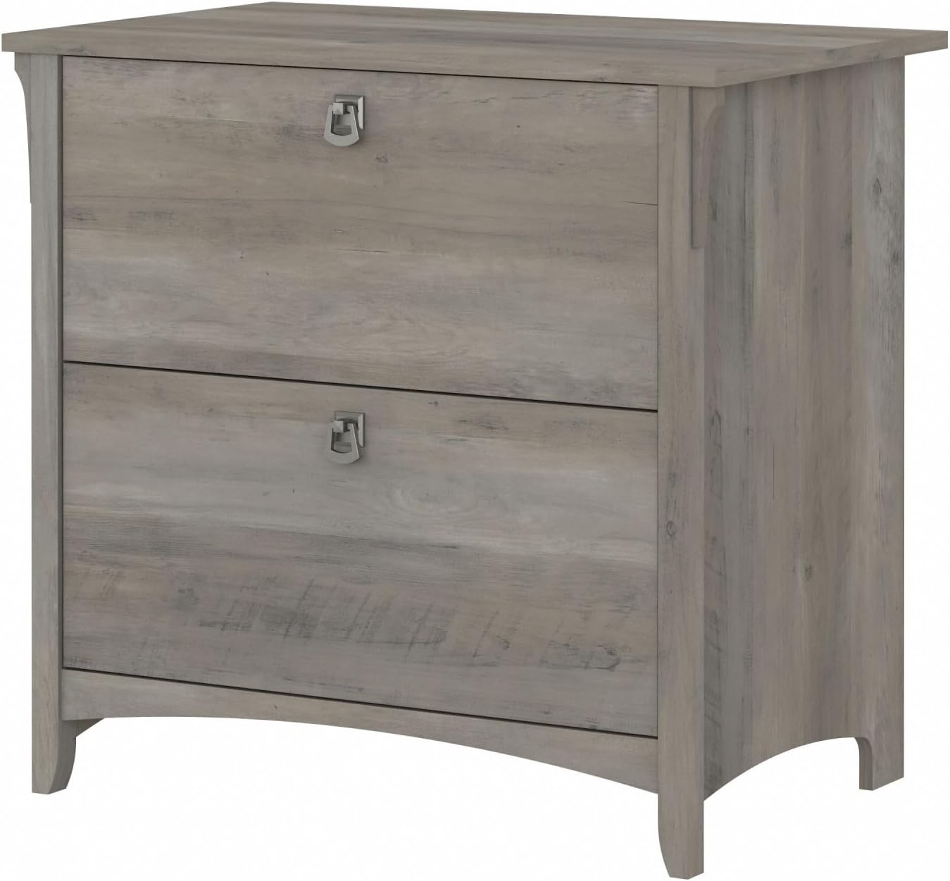 Bush Furniture Salinas 2 Drawer Lateral File Cabinet in Driftwood Gray