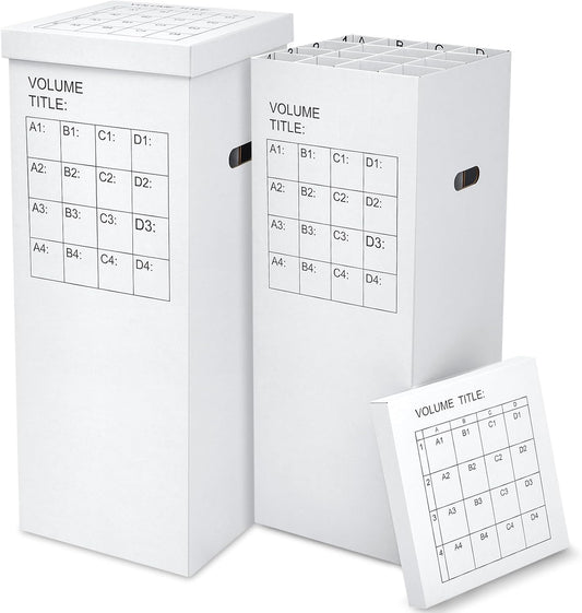 PerKoop 2 Pack Blueprint Holder Storage Organizer for Storing Poster Anchor Charts 32 Slots 37 x 14.2 x 14.2 Inch Blueprint Roll File Holder for Architectural Map School Office Home Items