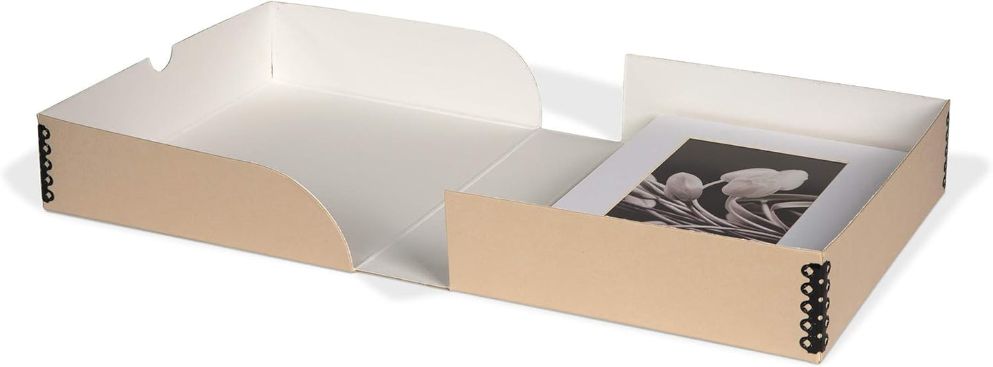 Gaylord Archival Tan Clamshell Preservation Box - 11 1/2W x 17 1/4L x 3" H