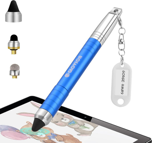 Stylus Pen for iPhone, Capacitive Stylus Pencil with Magnetic Cap 2 in 1 Kids Touch Screens Stylist Pens Compatible with Kindle Fire Android Kids Edition Tablet Ipad - Blue