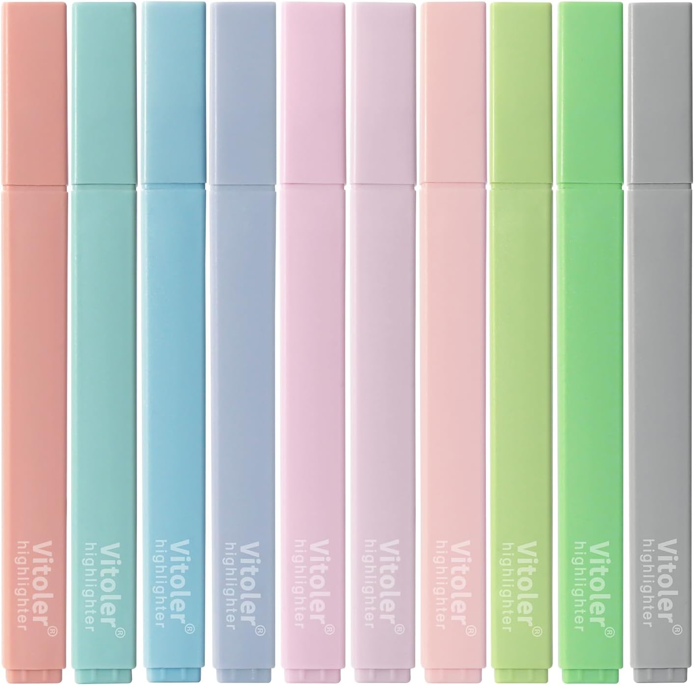 Bible Highlighters,10Pcs Chisel Tip Aesthetic Markers,Pastel Highlighters for Journaling Planner Notes School Supplies