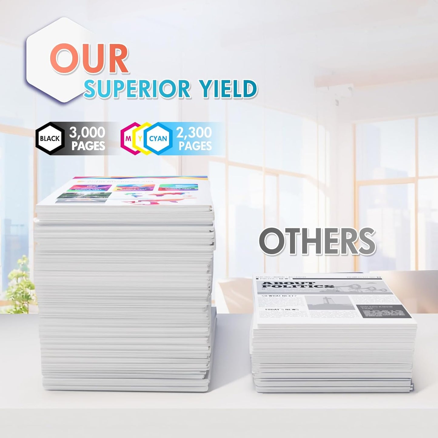 TN229XL TN229 Toner Cartridges 4 Pack MFC-L3780CDW MFC-L3720CDW Compatible for Brother TN229 TN229XL HL-L3280CDW HL-L3220CDW HL-L3300CDW HL-L3295CDW Printer TN 229XL TN-229XLBK/C/M/Y High Yield