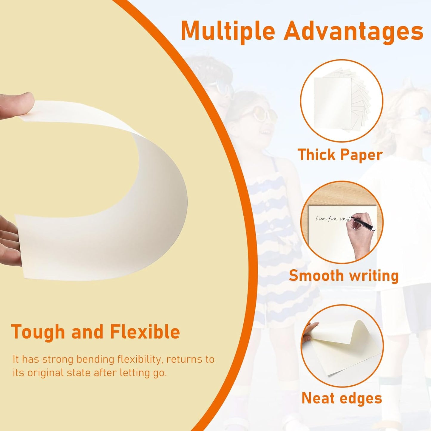 28 Sheets Cream Shimmer Cardstock 8.5 x 11 Ivory Paper, 92lb Premium Off White Paper Card Stock for Wedding Invitations, Crafting, Greeting Cards, Business Cards, Office Printing