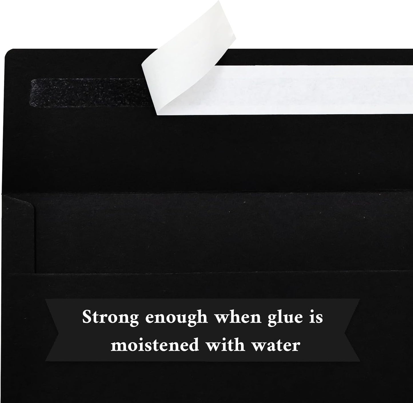 100 Pack #10 Business Envelopes, Black Standard Envelopes Self Seal, Letter Size Business Mailing Envelopes for Checks Letters Invoices Statements Birthday Graduation Wedding,4 1/8 x 9 1/2 Inch