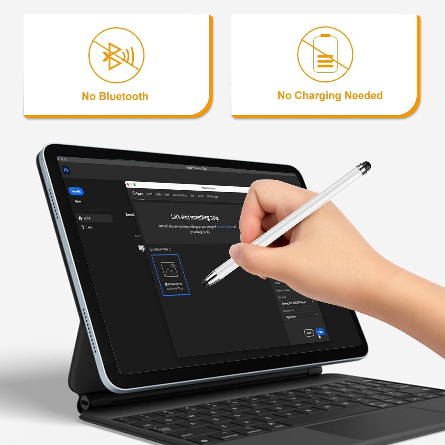 Stylus (10 Pcs), 2-in-1 Stylus Pen for Touchscreen, High Precision and Sensitivity, Suitable for iPad/iPhone/Samsung/Android Smartphone and Tablets, Compatible with All Touchscreen