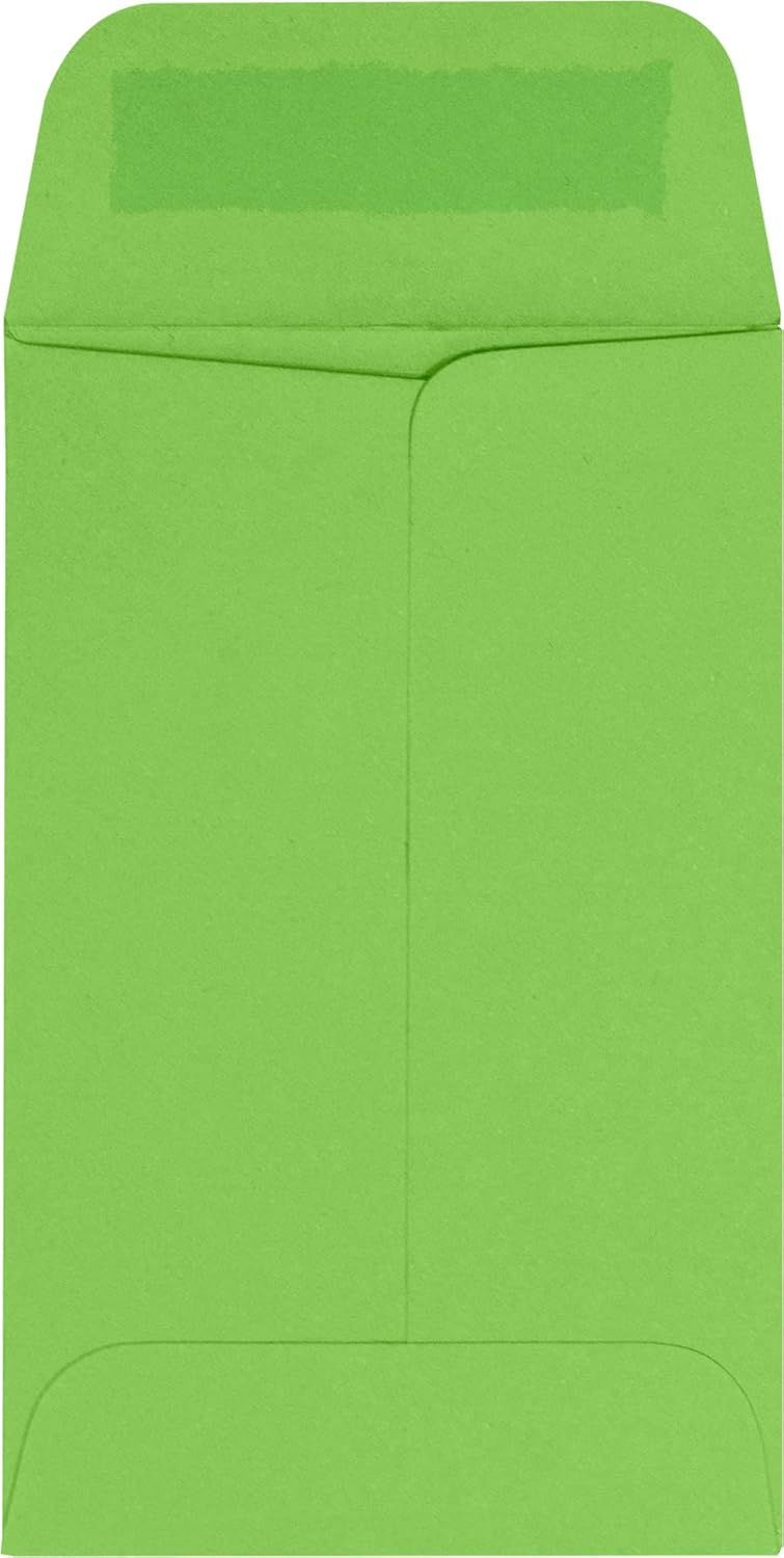 LUXPaper #1 Coin Envelopes | 2 1/4" x 3 1/2" | Limelight Green | 80lb. Text | 1,000 Qty