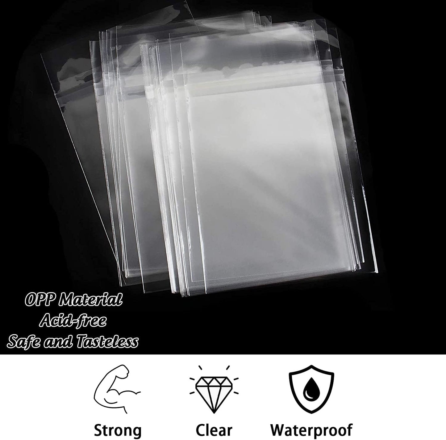 AUEAR, 16x20 (100 Pack) Clear Plastic Sleeves - Acid Free 1.6mil Crystal Resealable Bags -Fit for 16x20 Art Prints, Photos, Clothing
