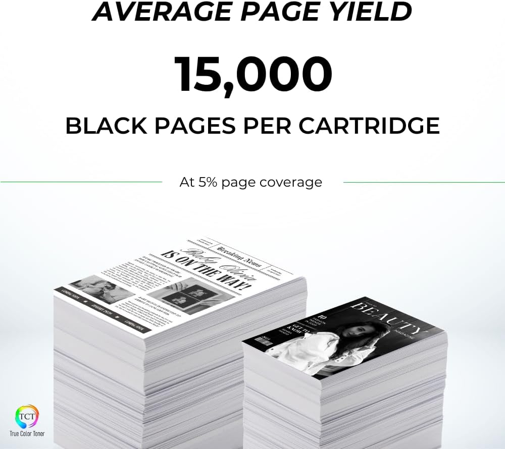 TCT TN920 Toner Cartridge 4 Pack - Compatible Replacement for Brother TN920 TN-920 Works with Brother HL-L5210DN L5210DW L5210DWT L5215DW DCP-L5510DN Printers (3,000 Pages)