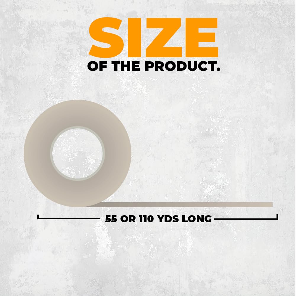 WOD CST20WBA Tan Packing Tape - 2" in. x 60 Yards Per Roll (36 Rolls) - Strong Heavy-Duty Industrial Shipping Box Packaging Tape for Moving, Office, & Storage