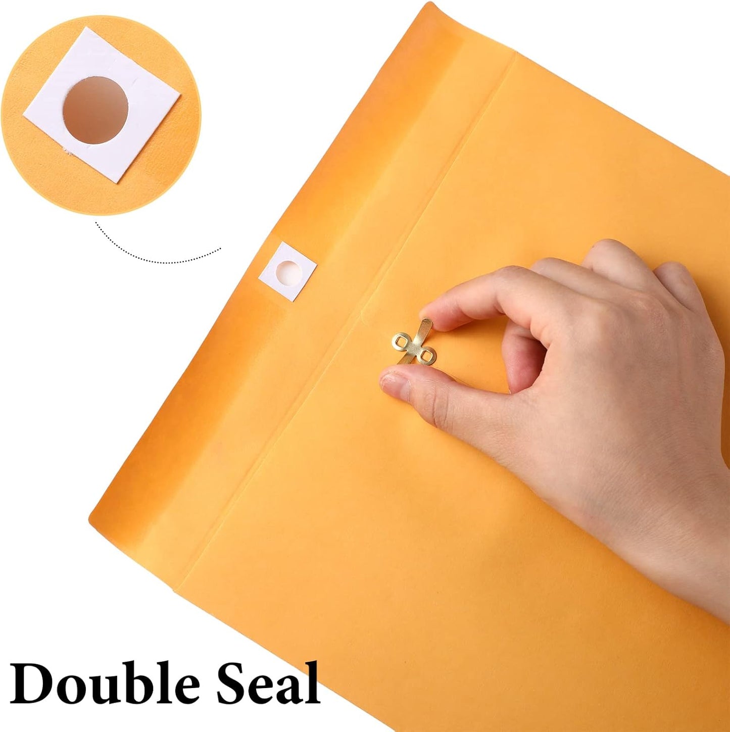 Ctosree 600 Pcs Manilla Envelopes Clasp Envelopes Bulk Brown Kraft Catalog Letter with Clasp Closure and Gummed Seal 28lb Heavyweight Paper (9 x 12 Inch)