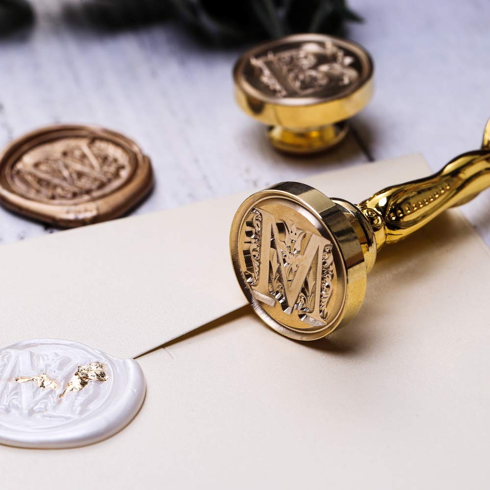 Letter B Sealing Wax Stamp, Wax Seal Stamp B, Gold