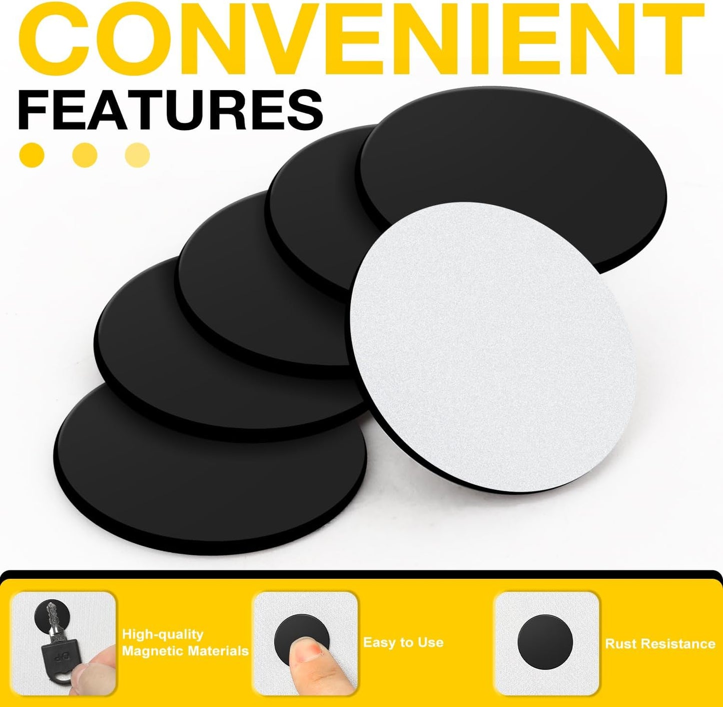 DIYMAG Magnets with Adhesive Backing, 300Pcs 0.8 x 0.04inch Round Small Magnetic Dots Stickers for Classroom Crafts Strong Magnetic Tape Sheets Easy Peel and Stick for Whiteboard Fridge