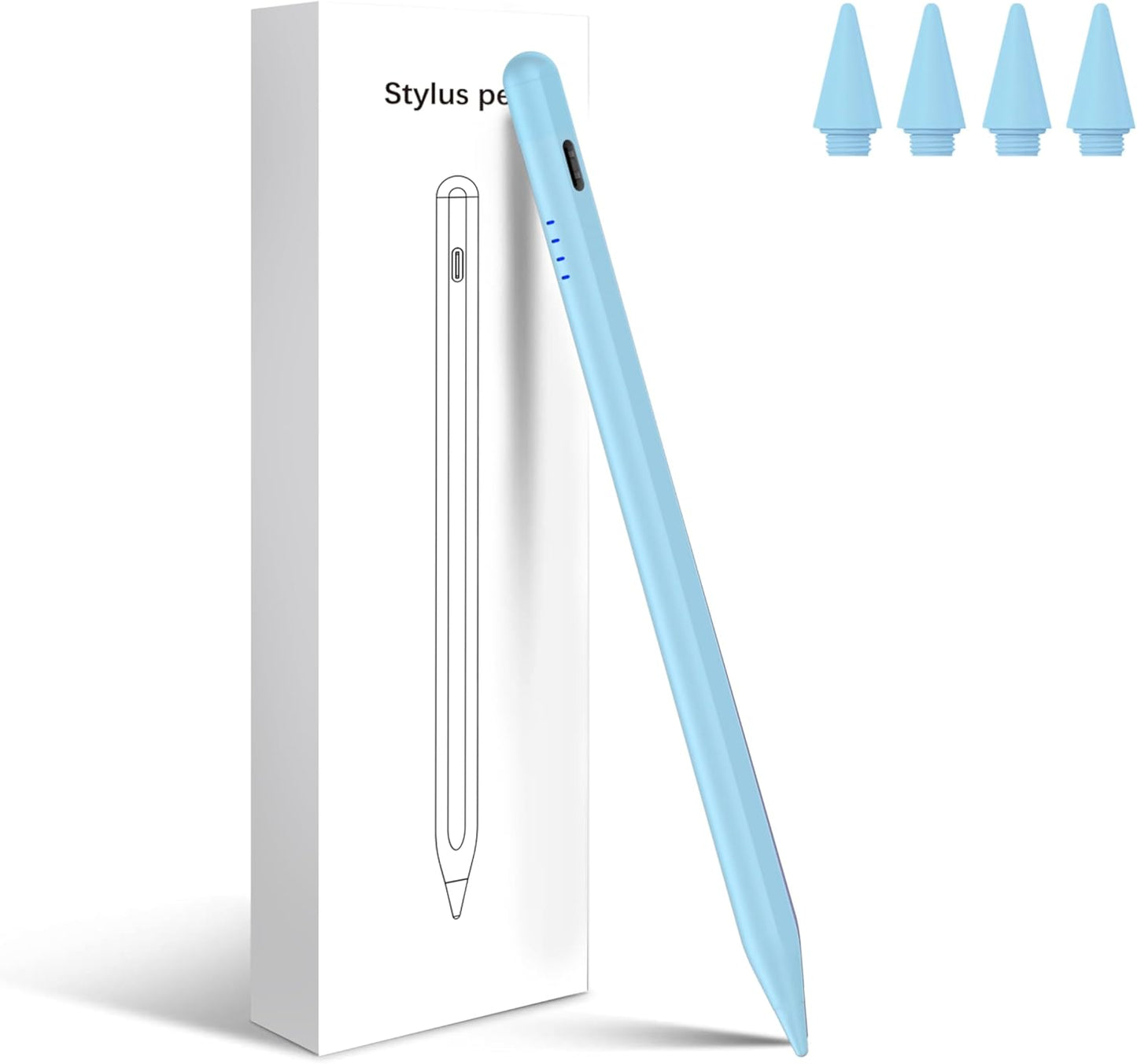 Stylus Pen for iPad 2018-2025, 20Mins Fast Charge for Apple Pencil with Tilt & Palm Rejection, Active Pens Compatible with iPad 6th-10th/A16, Pro 13"/12.9/11”M4, Air 3/4/5/M2/M3, Mini 5/6 -Blue