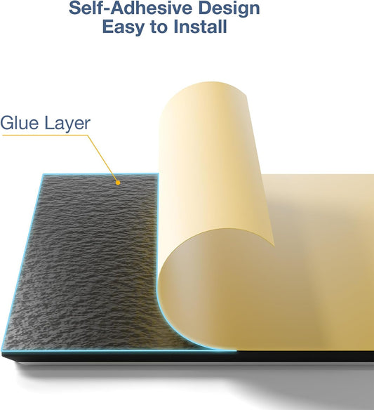 22 Pack X-Line Design Acoustic Panels, 12" X 12" X 0.4" Self-Adhesive Sound Proof Foam Panels for Walls, Soundproof Wall Panels for Home & Office (White on Black)