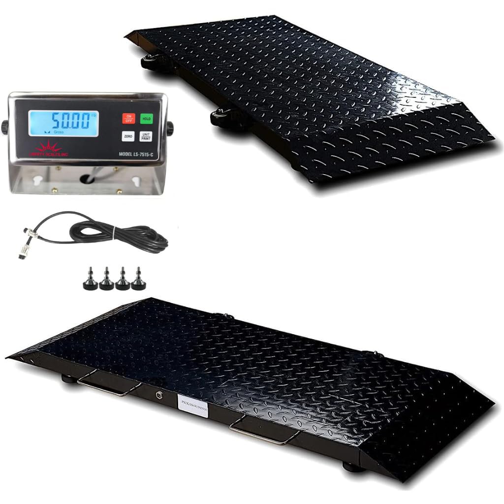 Liberty LS-920-2k Industrial Portable Floor Scale for Small Animal, Platform 50" x 20" / up to 2000 lbs (Scale System Imported)