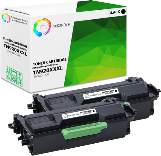 TCT TN920 Toner Cartridge 2 Pack - Compatible Replacement for Brother TN-920UXXL Super High Yield Works with Brother HL-L5210DN L5210DW L5210DWT L5215DW DCP-L5510DN Printers (18,000 Pages)