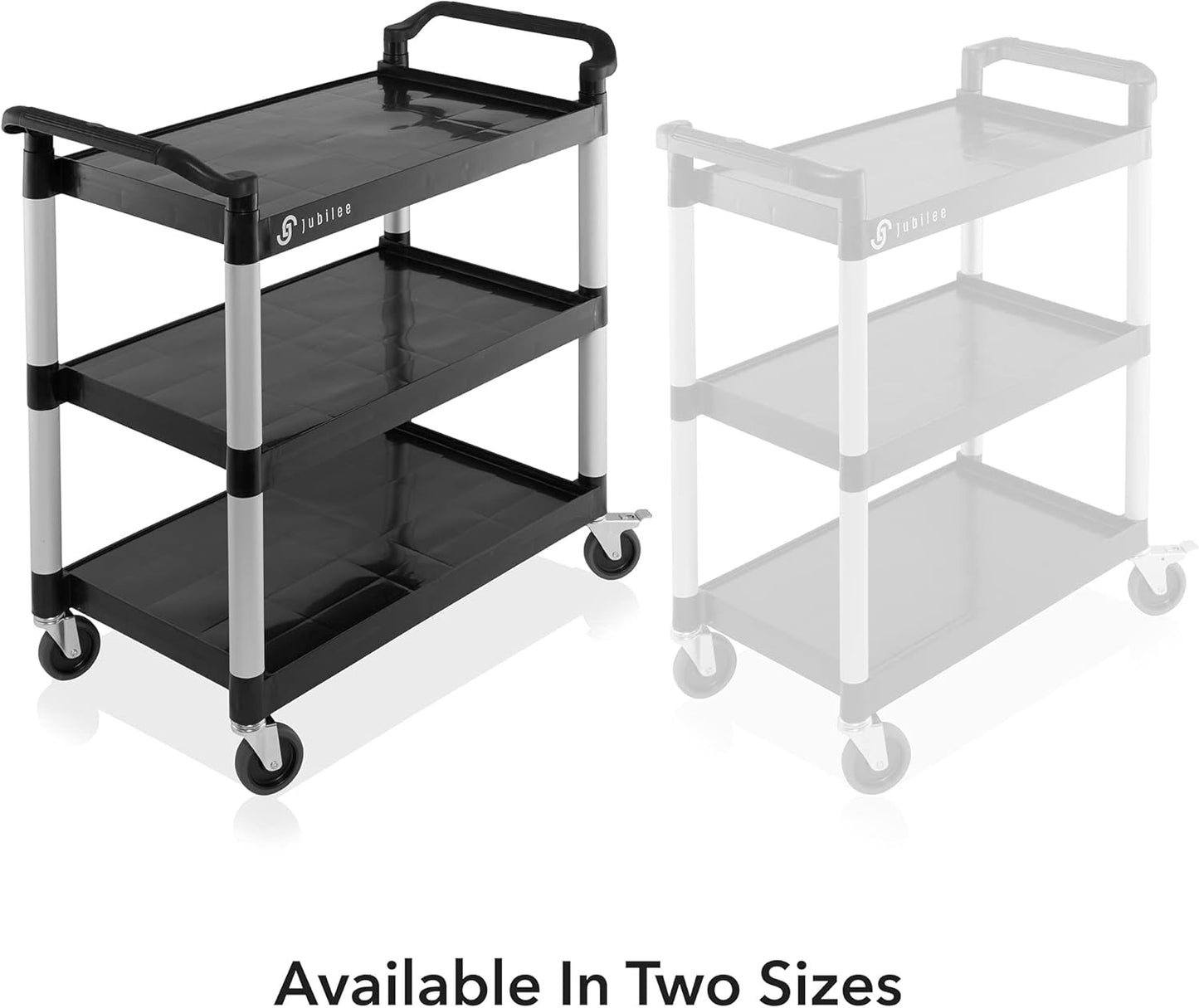 Jubilee Heavy-Duty 3-Tier Utility Service Cart with Wheels, 40.25" x 38.5"