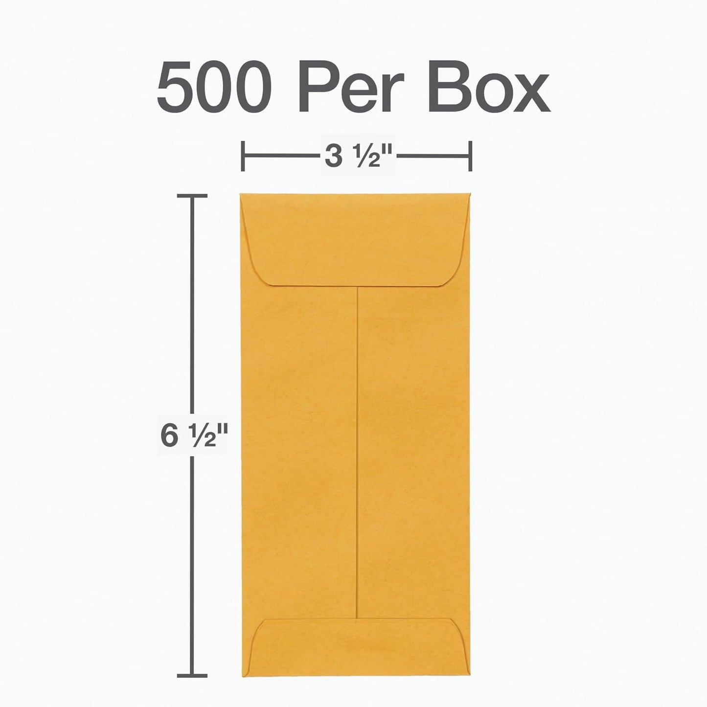 Columbian #7 Coin and Small Parts Envelopes, Self Seal, for Home, Office, Garden, 24 lb Brown Kraft, 3.5 x 6.5 Inches, 500 Per Box (1009563)