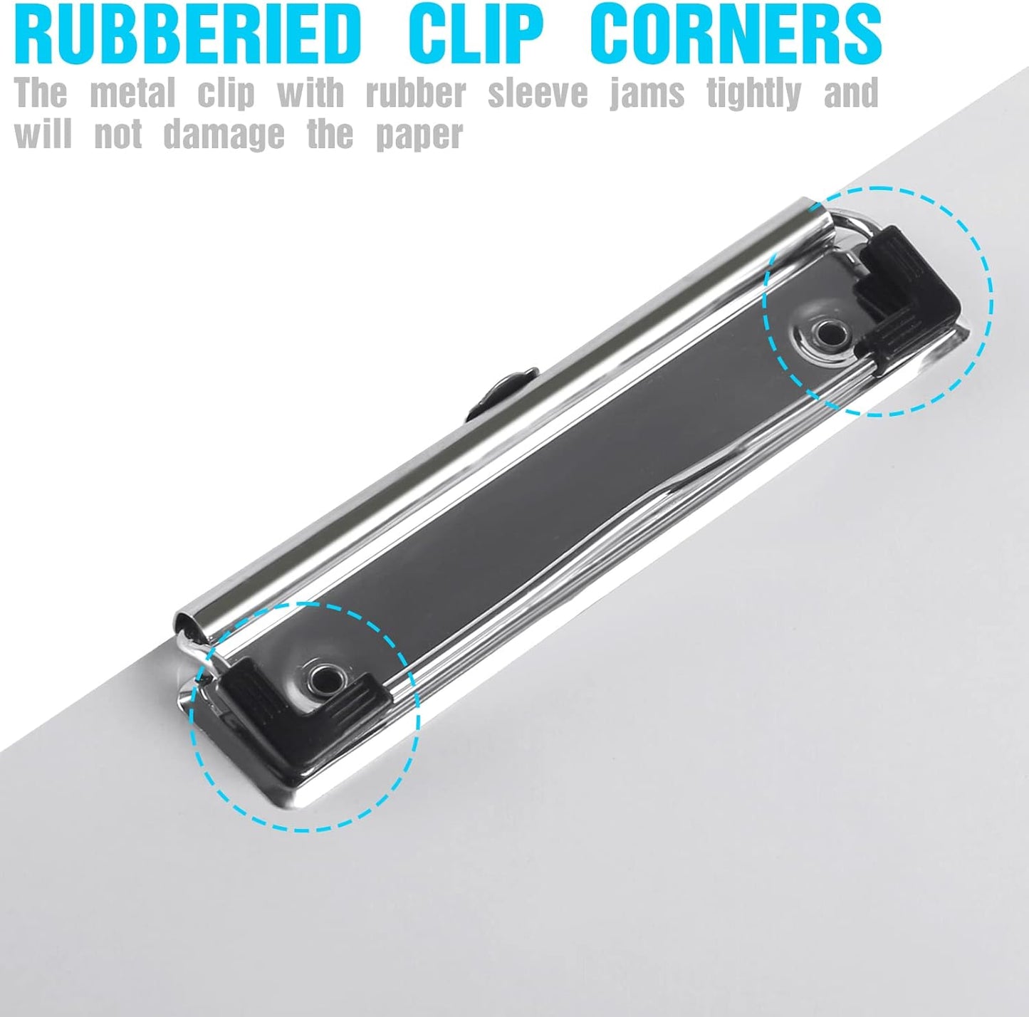 Dry Erase Clipboards, HERKKA 15 Pack Hardboard Office Whiteboard Clipboards Low Profile Clip Standard A4 Letter Size, ECO Friendly, Size 12.5 x 9 Inch