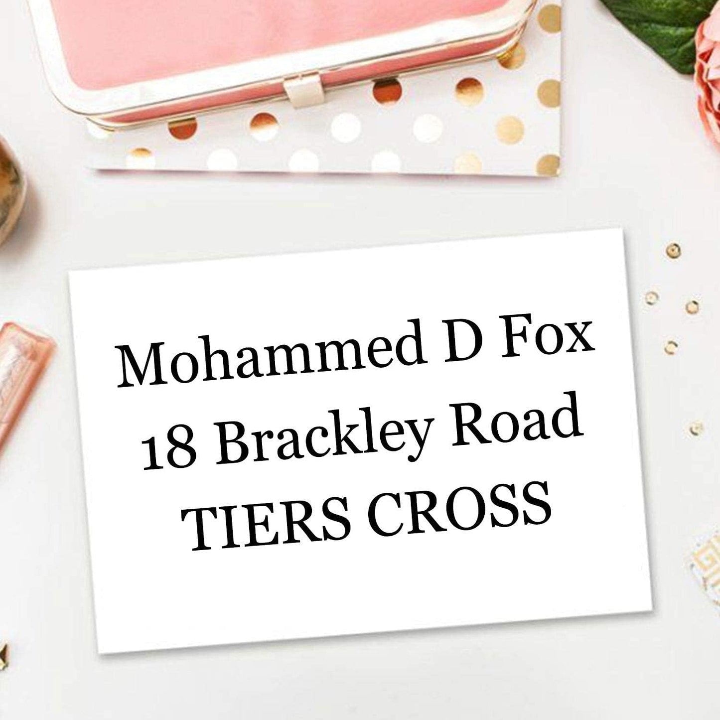 Personalized Stamp (38 x 14mm -3 Lines)- Custom Self Inking Rubber Stamps- Return Custom Address Stamp