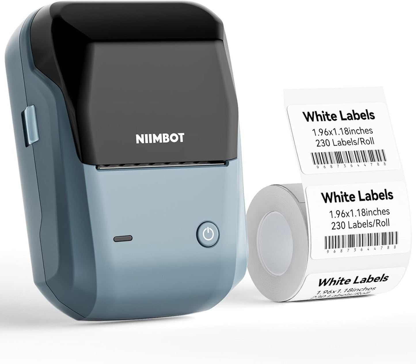 NIIMBOT B1 Label Maker Machine with Tape, 2 Inch Portable Sticker Printer for Home School & Small Business, Compatible with Phones & PC, Blue