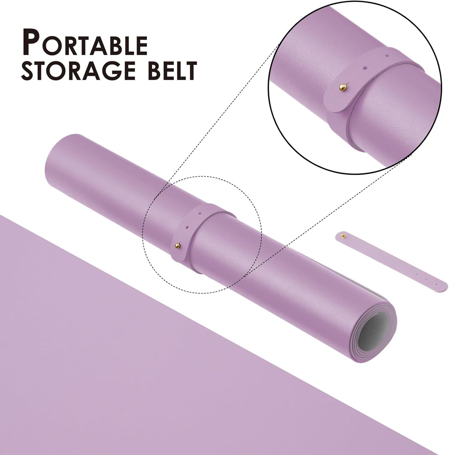 Leather Desk Mat - Non-Slip PU Desk Pad for Office and Home - Desk Organization and Accessories - Ideal for Large Mouse Pad and Desk Mats on Top of Desks (Purple,31.5"x 15.7")