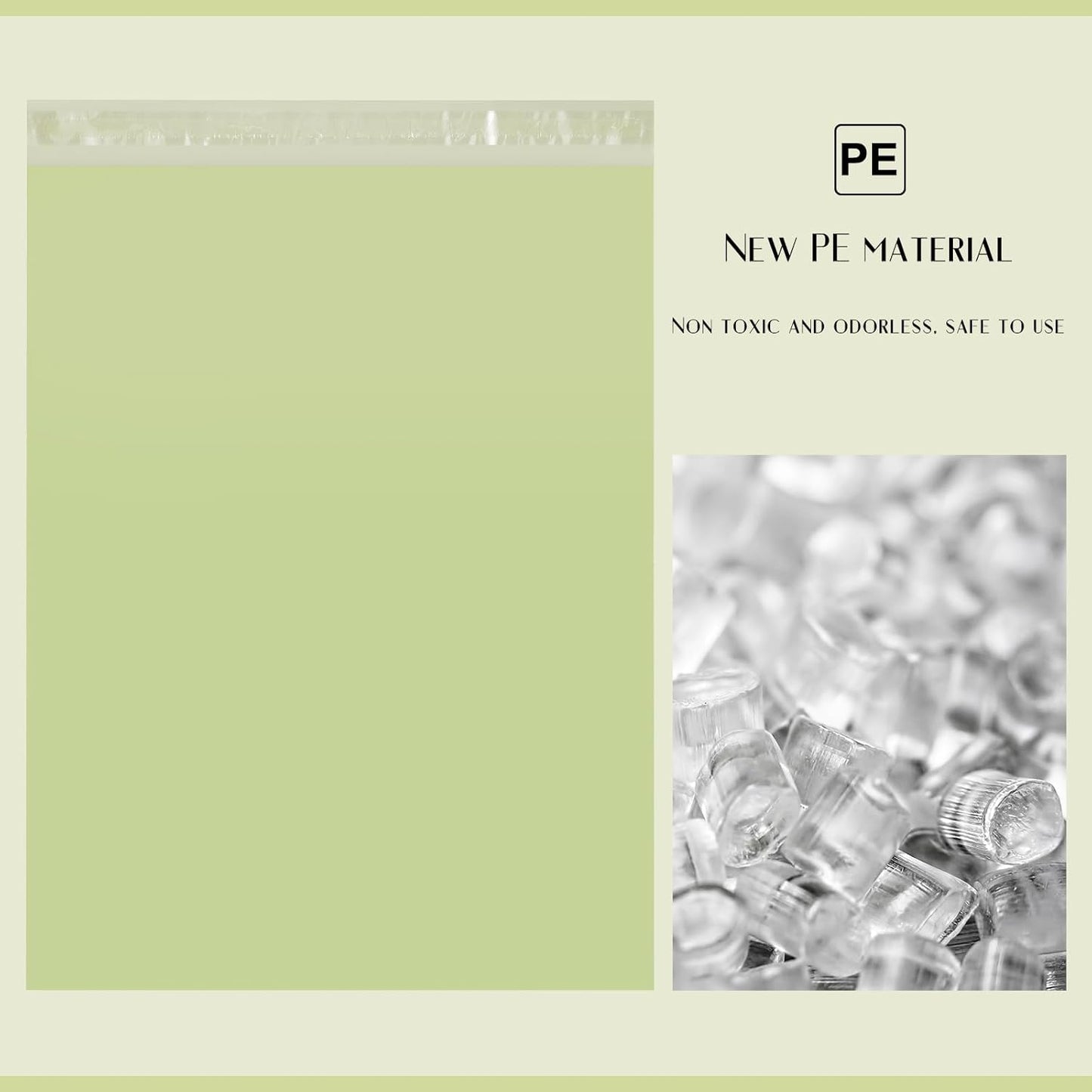 Metronic 100PC Poly Mailers 24x24 Large Shipping Bags for Clothing, Strong Adhensive Mailers Bags for Small Business, Shipping Envelopes, Tear-resistant Mailing Bags in Avocado Green