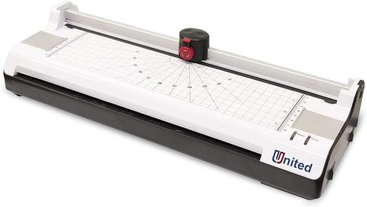 United Office Products LT13 6-in-1 Thermal & Cold Laminator with Paper Trimmer and Corner Rounder, 13” Width, Laminating Machine for Home, Office and Schools