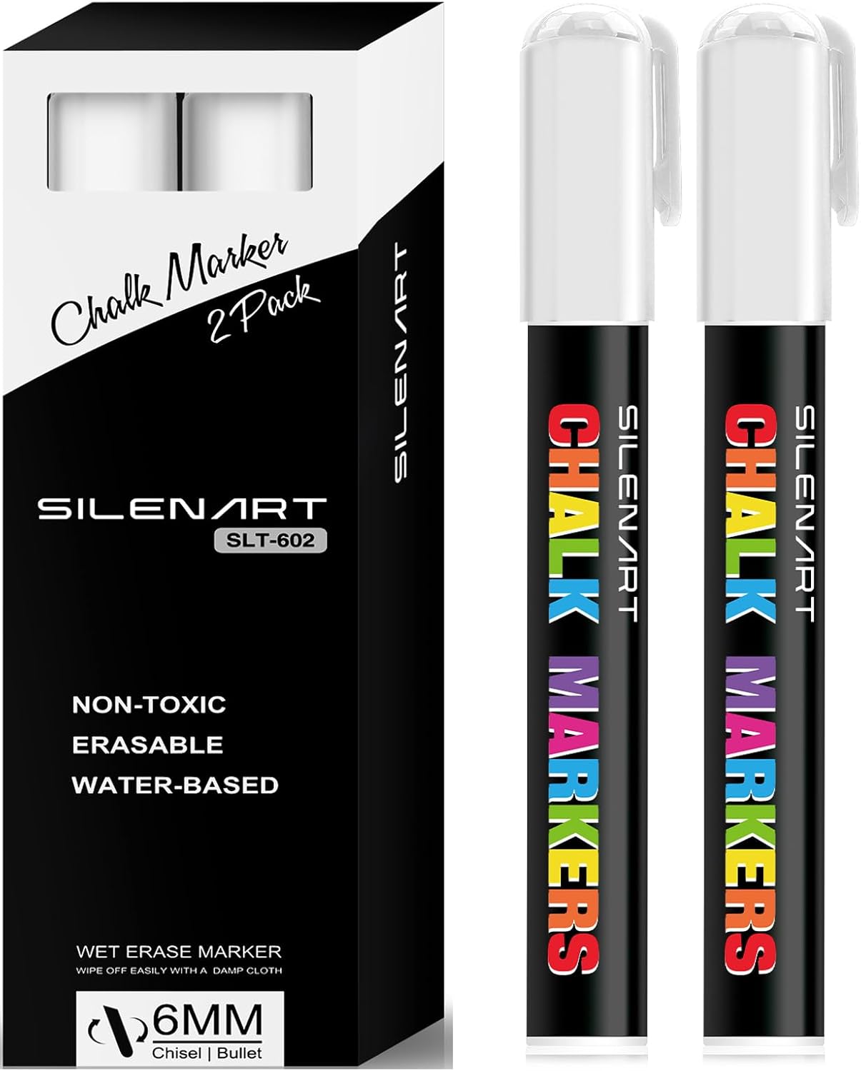 White Liquid Chalk Markers - Chalk Markers White - Dry Erase Markers Pen - for Chalkboard Signs, Windows, Blackboard, Glass