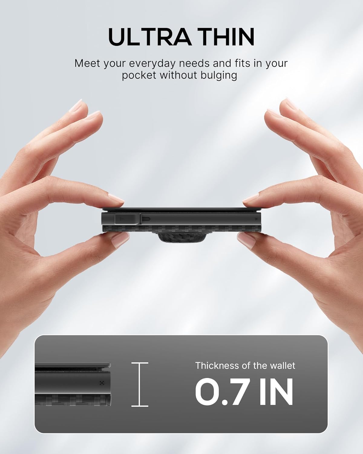 Mens Wallet Card Holder for AirTag: Smart Wallet Compatible with Apple Air Tag, Pop Up Card Case, Top Grain Leather, RFID Blocking, Slim, Minimalist, 9-14 Card Capacity | ID Window | Cash Slot