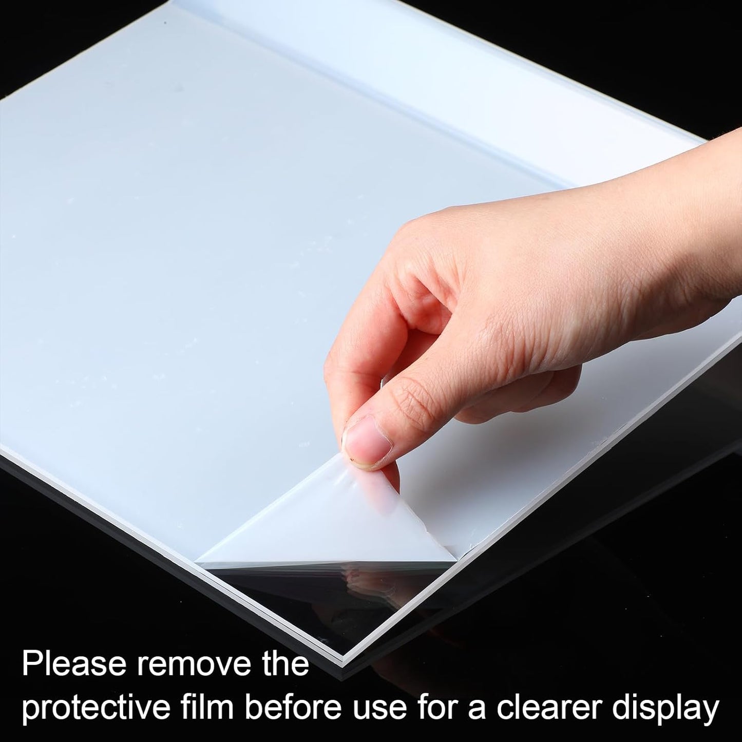 Yulejo 24 Pack Acrylic Sign Holder, Plastic Clear Table Display Holder Double Sided Menu Display Stands T Shaped Card Picture Frames for Office, Weddings, Meetings, Hotels (11 x 8.5 Inches)