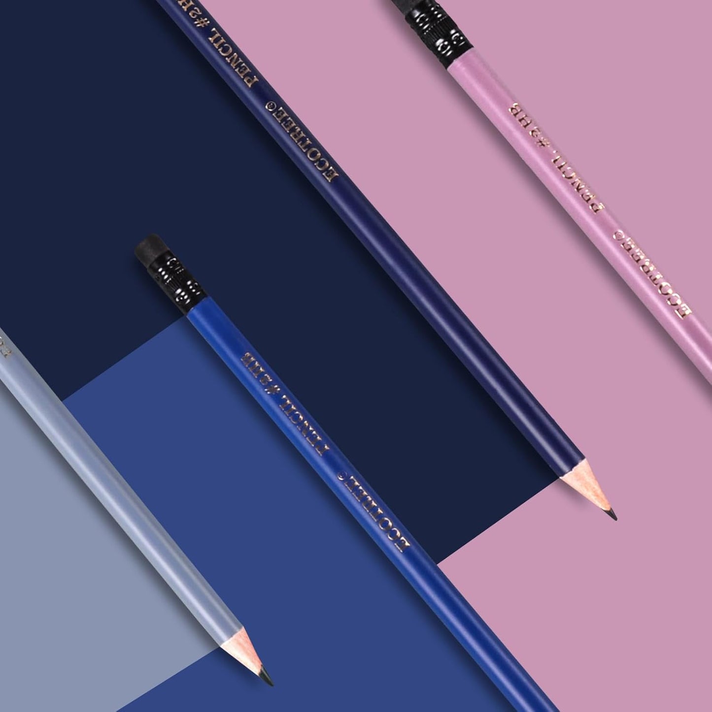 ECOTREE Pencils #2 Pre-Sharpened Pencils for Kids Number 2 Pencil with Erasers for School, Writing, 12 Count