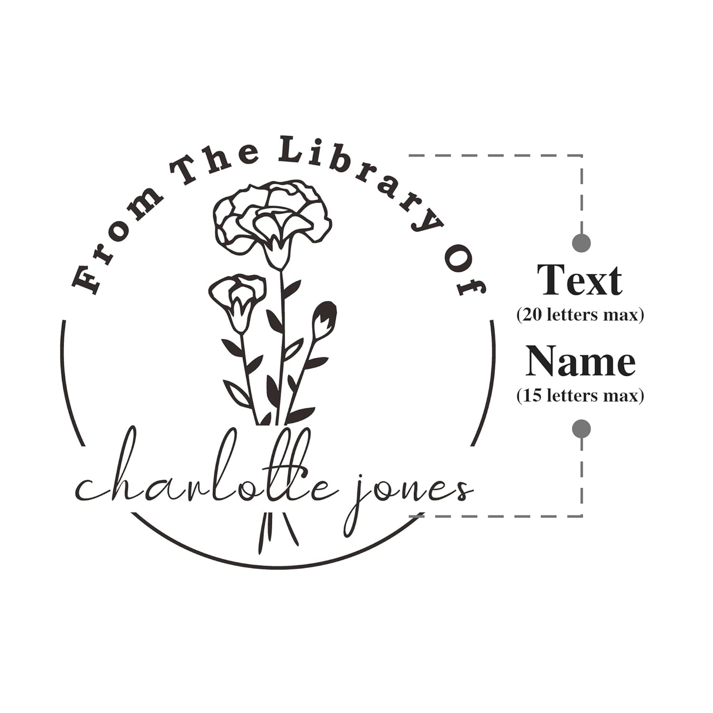 Book Embosser Custom Embosser Stamp with Your Name or Design Personalized Library Embosser Stamp Customized Books Business Cards Paper Documents Notebooks etc. (17)