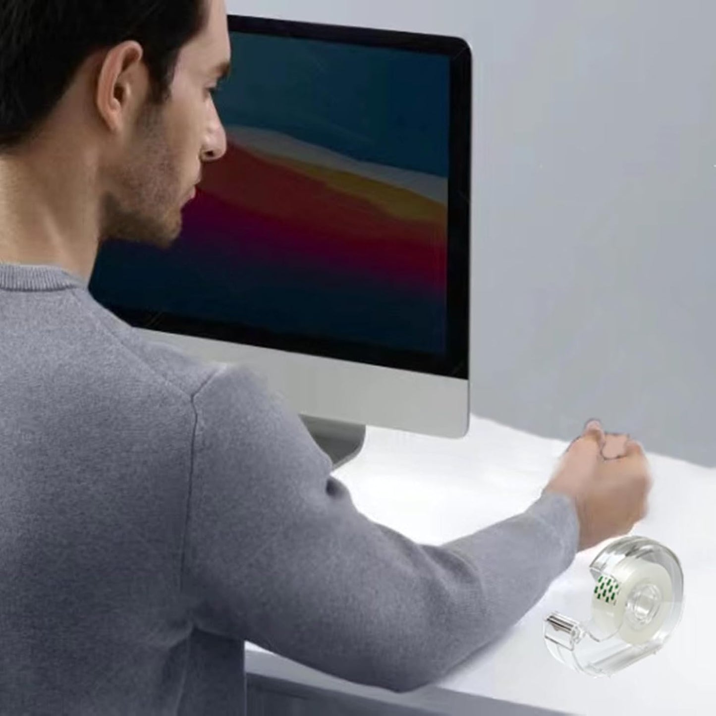 24 Rolls Transparent Tape Refills Rolls 3/4-Inch x 1000 inch, 1 inch Core, Clear Gift Wrapping Tape Refill Roll for Office, Home, School