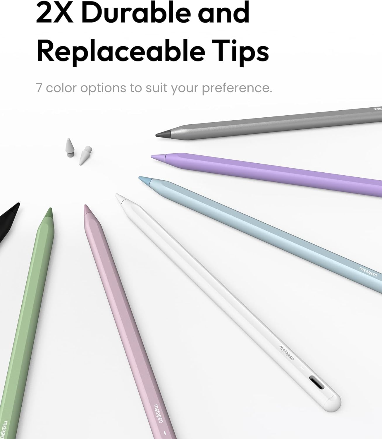 Metapen Pencil A8 for Apple iPad 2018-2025, (2X Faster Charge), Tilt Sensitivity, Pixel Precision, Stylus Pen for iPad 11/10/9/8/7/6th Gen, Pro 12.9/11/13-inch M4, Air 3/4/5/M2/M3, Mini 5/6th, Pink