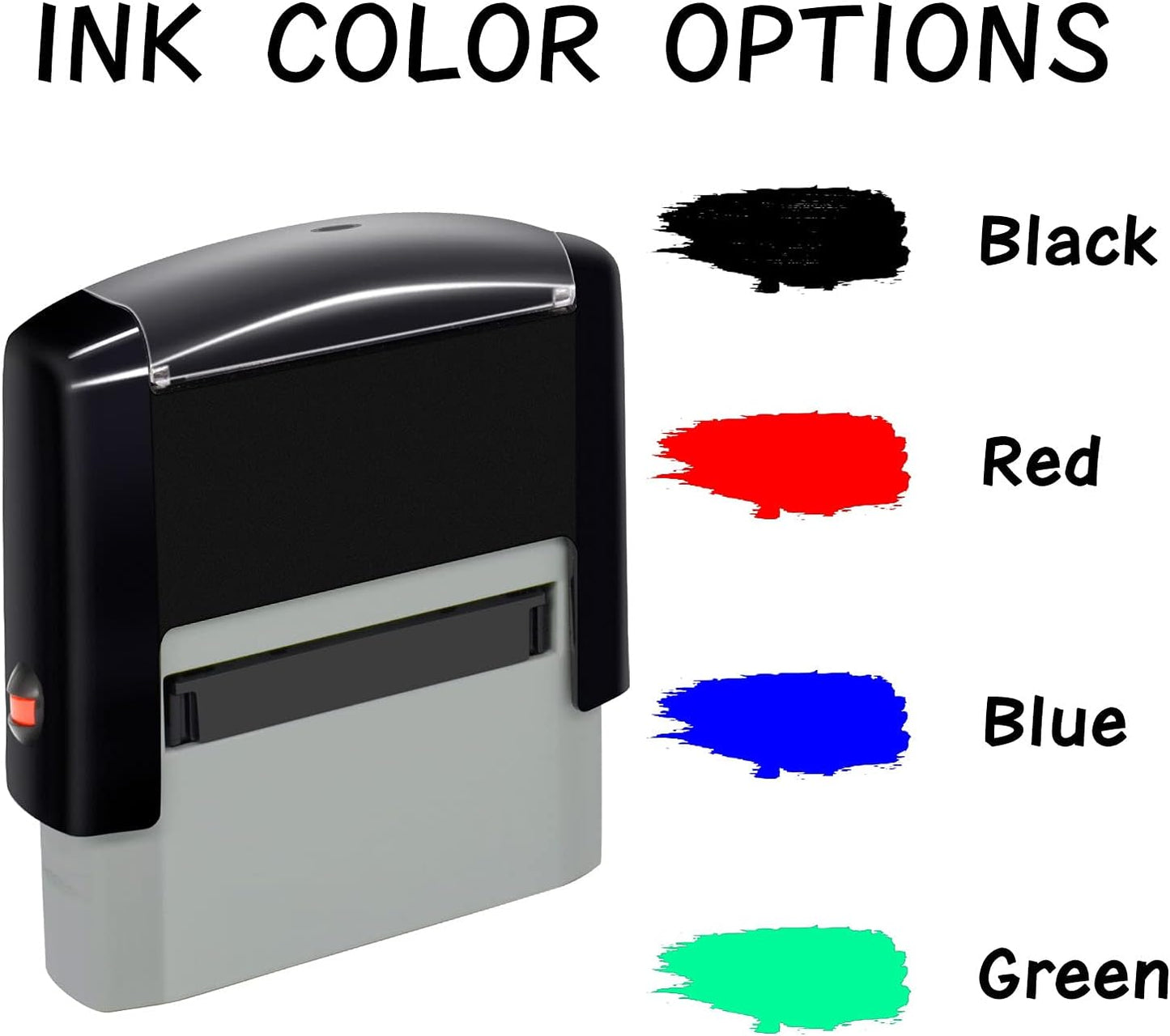 Personalized Stamp (47 x 18mm -4 Lines)- Custom Self Inking Rubber Stamps- Return Custom Address Stamp (Green)