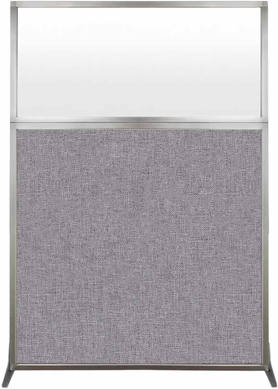 Versare Hush Screen Portable Room Divider | Workstation Wall Divider | Freestanding Privacy Hush Panels | Frosted Windows | Fabric Office Divider Screen | Great for Room Separation
