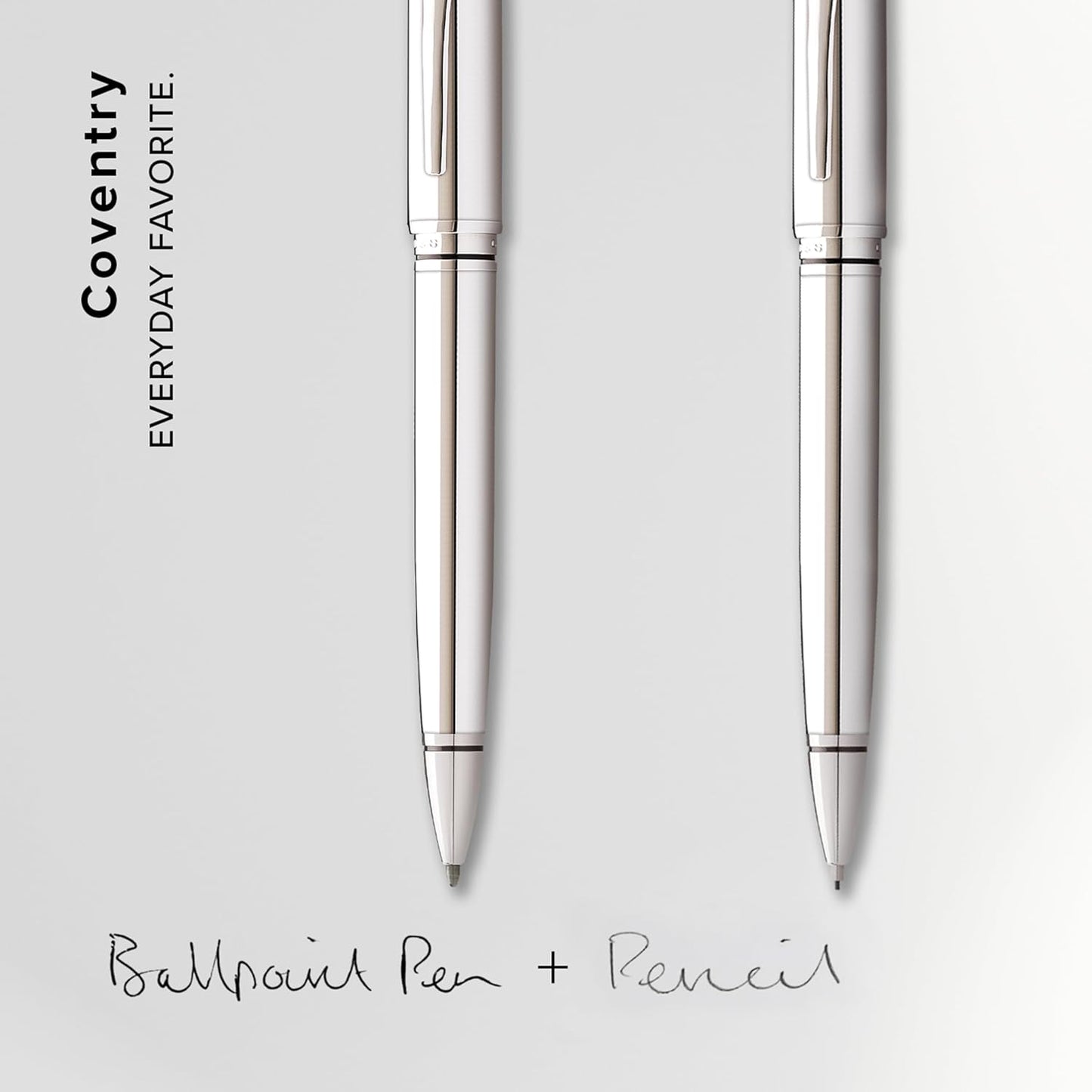 Cross Coventry Polished Chrome Pen and Pencil Gift Set
