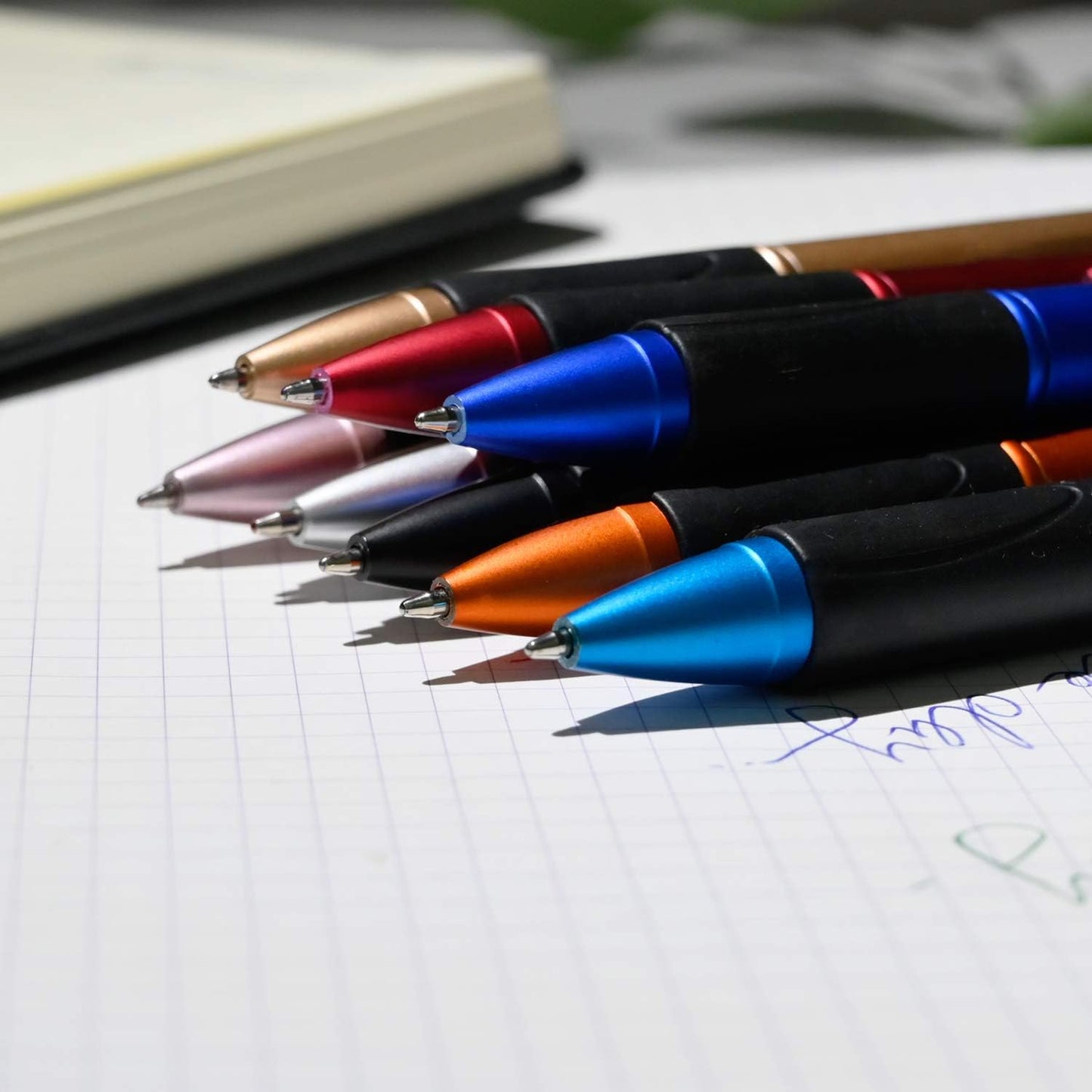 MiSiBao Stylus Pen for Touch Screen 4 Color in One Multi-Colored Ballpoint Pens Black Medium Point for iPad (1.0mm), 8-Pack