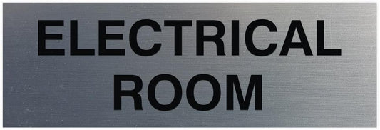 All Quality Basic Electrical Room Sign | Durable Construction | Building Safety - Silver - Small (1 Pack)